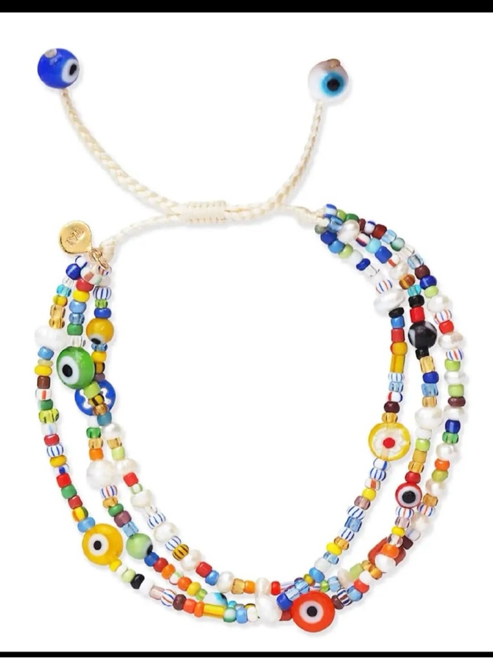 Tai Jewelry Handmade Triple Strand Mixed Media Bracelet BNWT